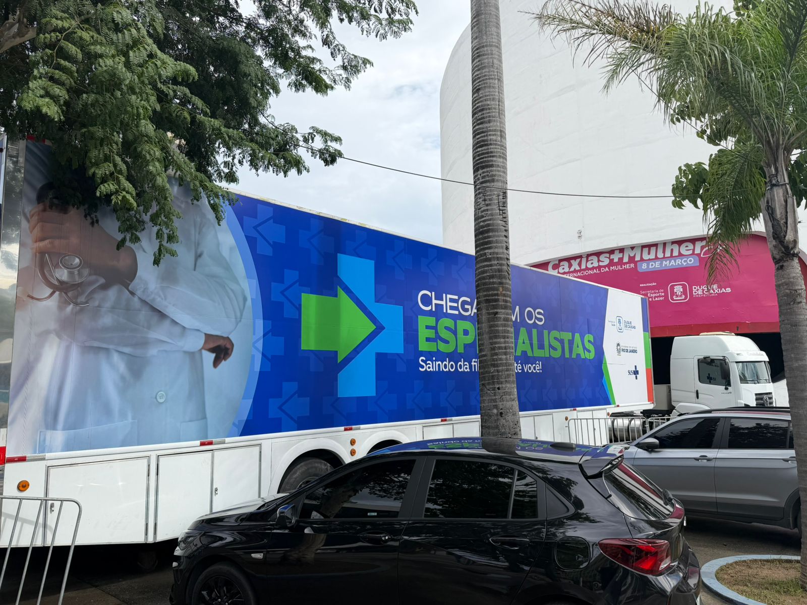 Estrutura móvel em operação