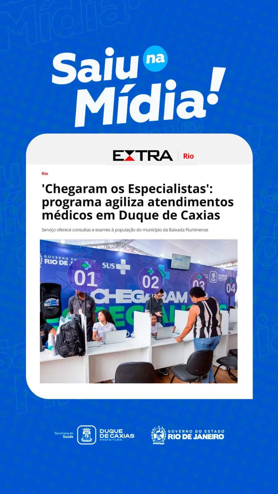Matéria do Extra sobre Chegaram os Especialistas